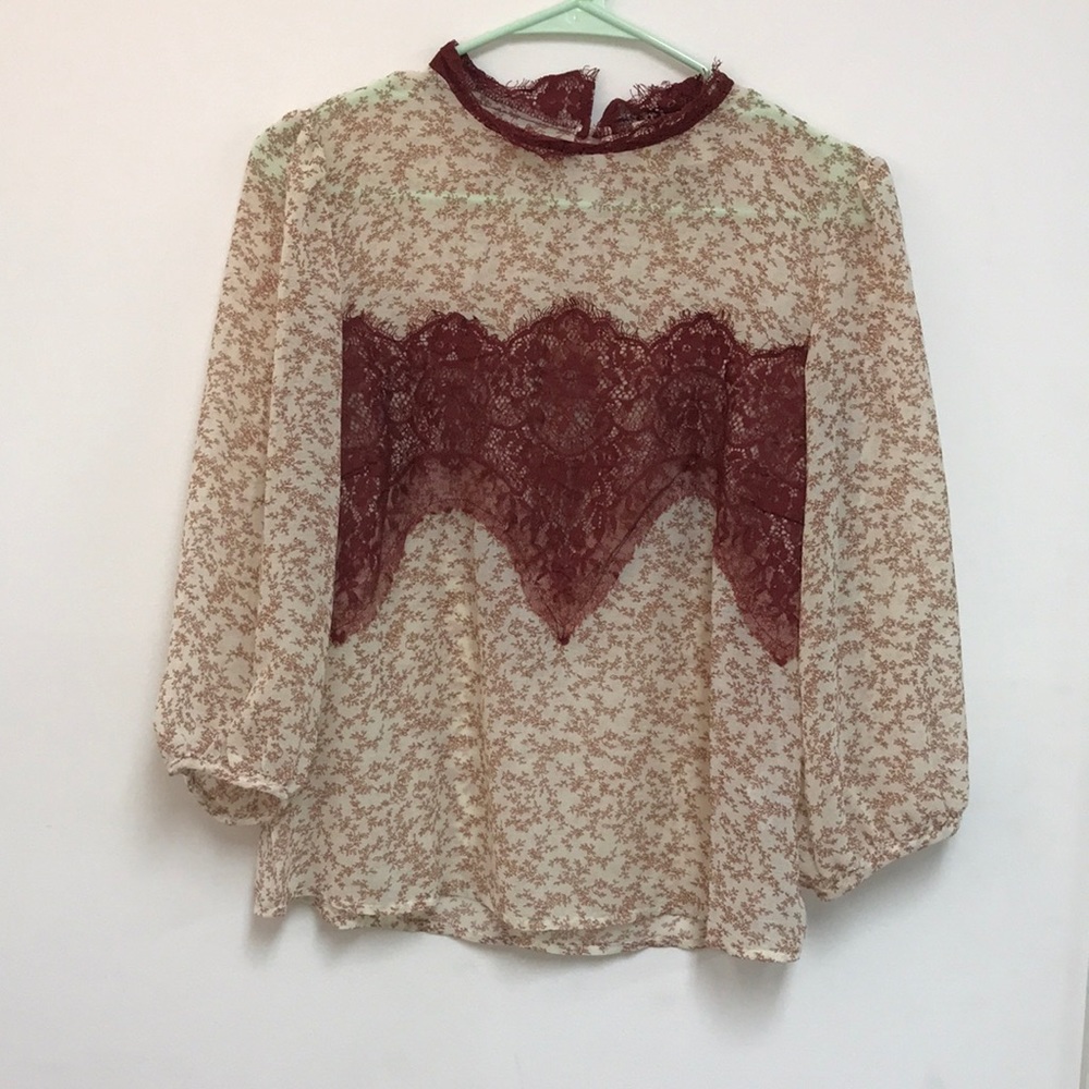 Lacey floral blouse